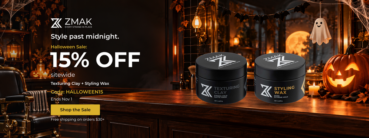 Style past midnight. Halloween Sale: 15% OFF sitewide. Texturing Clay + Styling Wax. Code: HALLOWEEN15. Ends Nov 1. Free shipping on orders $30+