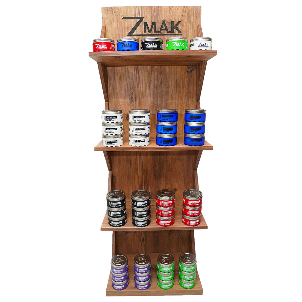 Display Shelf for Hair Wax - Small - Storage Shelving Unit - Wooden Or