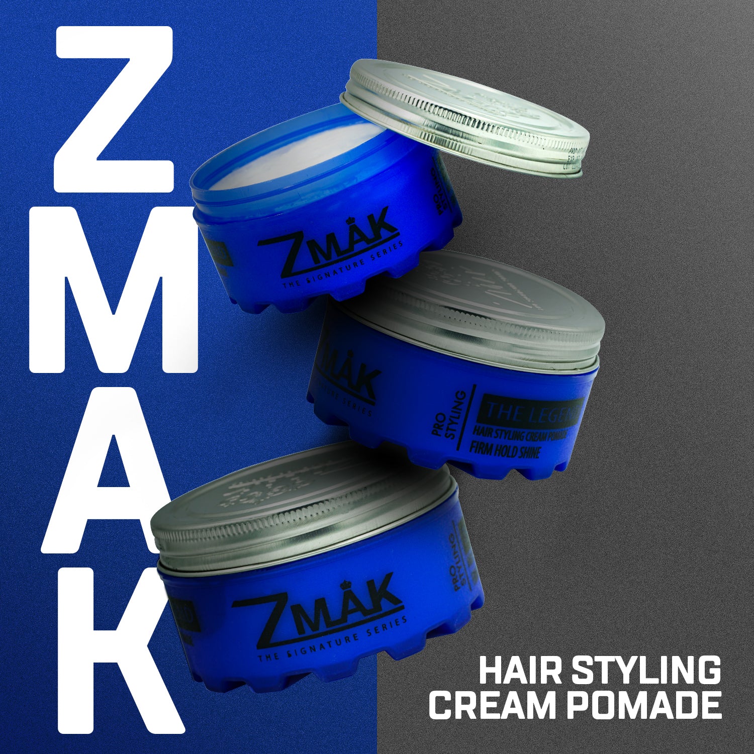 Hair Styling Cream Pomade for Men and Women - Firm Hold - Firm Shine - All Day Hold For All Hairstyles - Easy To Wash Out - Add Volume and Texture (150 ML) - 3 Pack of The Legend - ZMAK The Signature Series