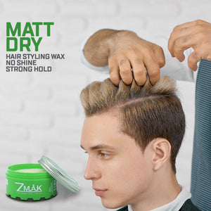 Hair Styling Wax - Matte Finish - Strong Hold - Shine Free - Wax for M –  Zmak - The Signature Series